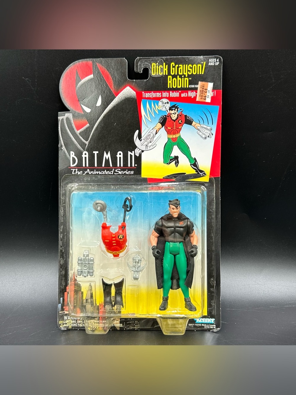 1993 Kenner Batman Animated Series Dick Grayson Robin Figure New Sealed